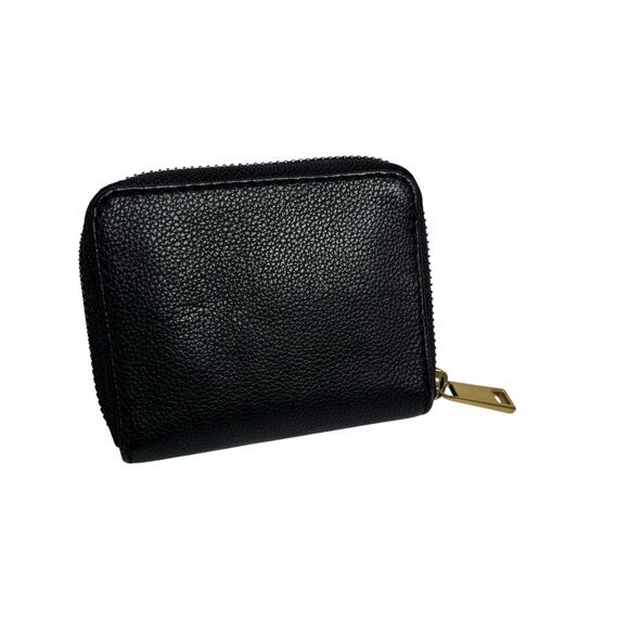 Fossil Jori Bifold Black Zip Around Mini Wallet Card Holder - Picture 4 of 5